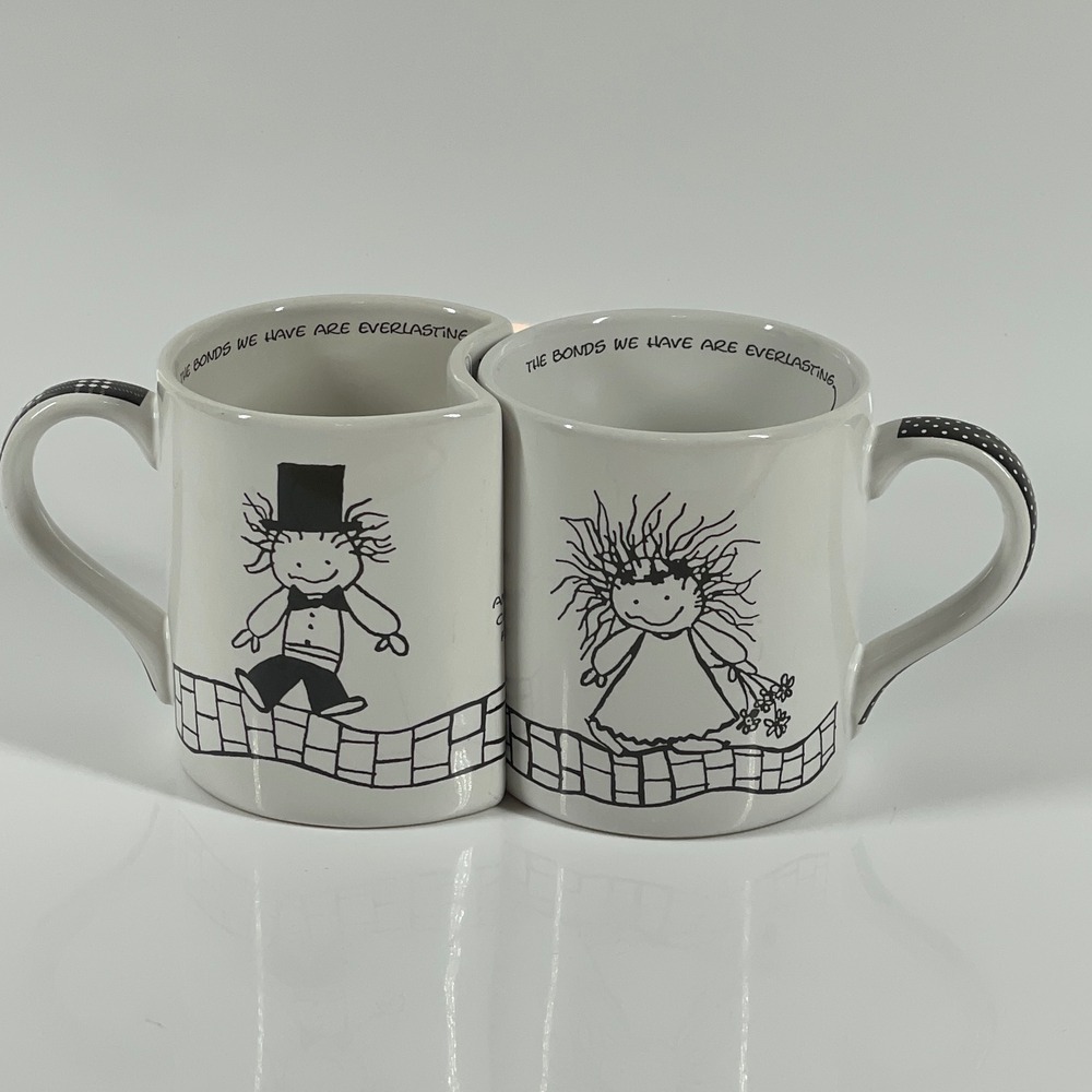 Marci Children of the Inner Light Everlasting Bond Interlocking Mug Set White
